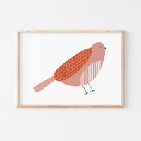 Cute and Charming Scandinavian Bird Art