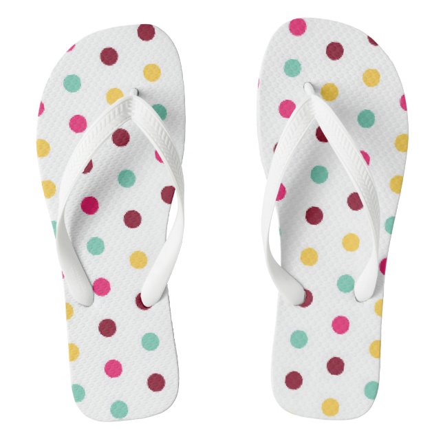 Cute and Classic Pastel Polkadotted Flip Flops (Footbed)
