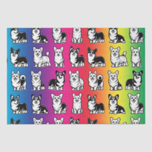 Cute and Colorful Corgi Tissue Paper