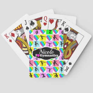 CUTE AND COLORFUL GYMNAST GIRL DESIGN PLAYING CARDS