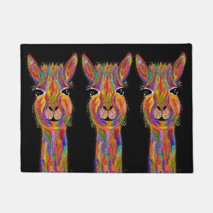Cute and Colorful Llama Door Mat 18" x 24"