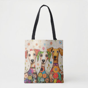 Cute and Colorful Puppies Design Tote Bag