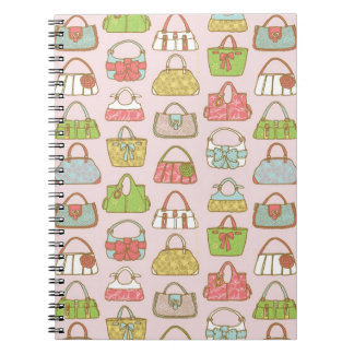 Cute and Colourful Bags Illustration Pattern Notebook