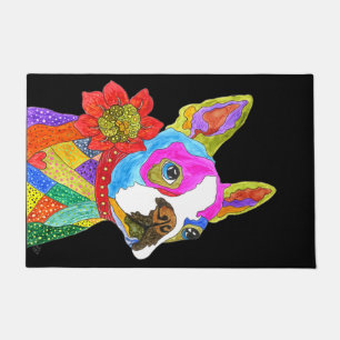 Cute and Colourful Boston Terrier Door Mat 18"x24"
