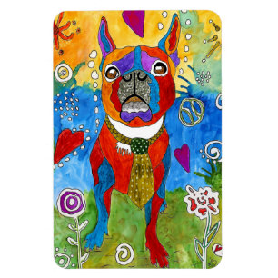Cute and Colourful Boston Terrier Magnet 4"x6"