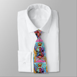 Cute and Colourful Boston Terrier Pop Art Neck Tie