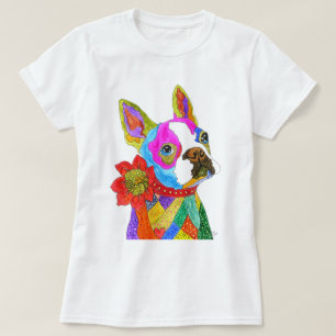 Cute and Colourful Boston Terrier T-Shirt