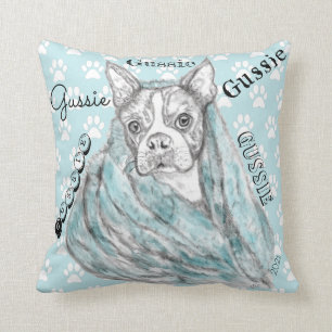 Cute and Colourful Boston Terrier Throw Pillow