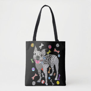Cute and Colourful Boston Terrier Tote Bag
