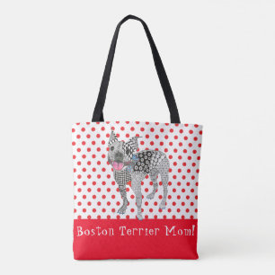 Cute and Colourful Boston Terrier Tote Bag