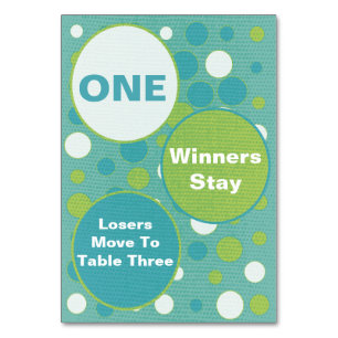 Cute and Colourful Bunco Table Cards #1