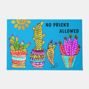 Cute and Colourful Cactus Floral Doormat