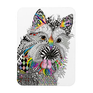 Cute and Colourful Cairn Terrier Magnet 3"x4"