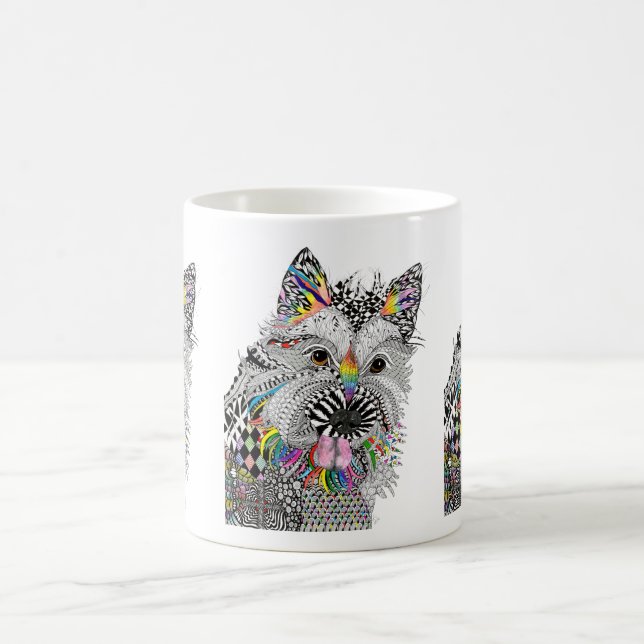 Cute and Colourful Cairn Terrier Mug (Center)