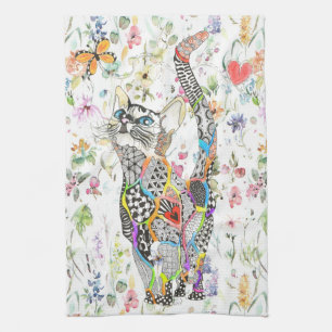 Cute and Colourful Cat Kitchen Towel