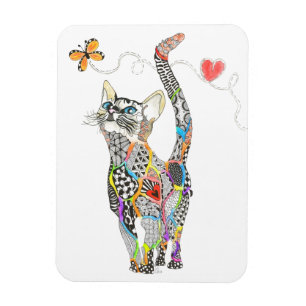 Cute and Colourful Cat Magnet 3"x4"