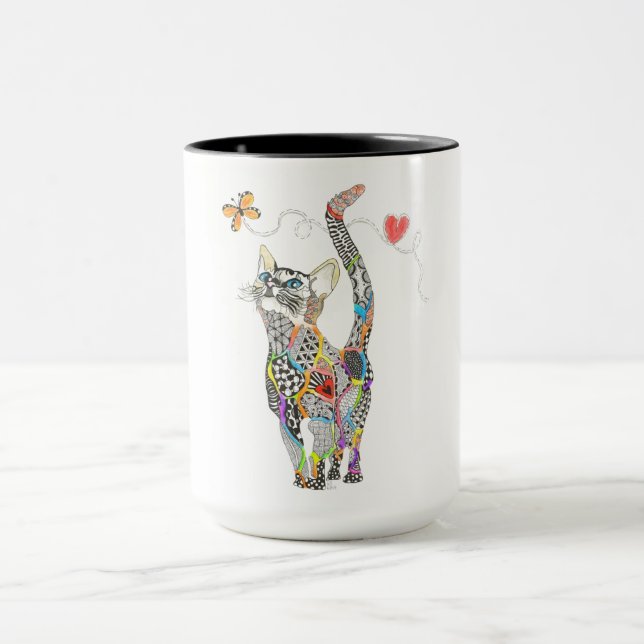 Cute and Colourful Cat Mug (Center)