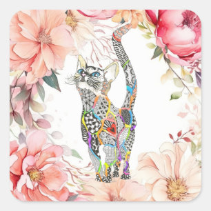 Cute and Colourful Cat Stickers