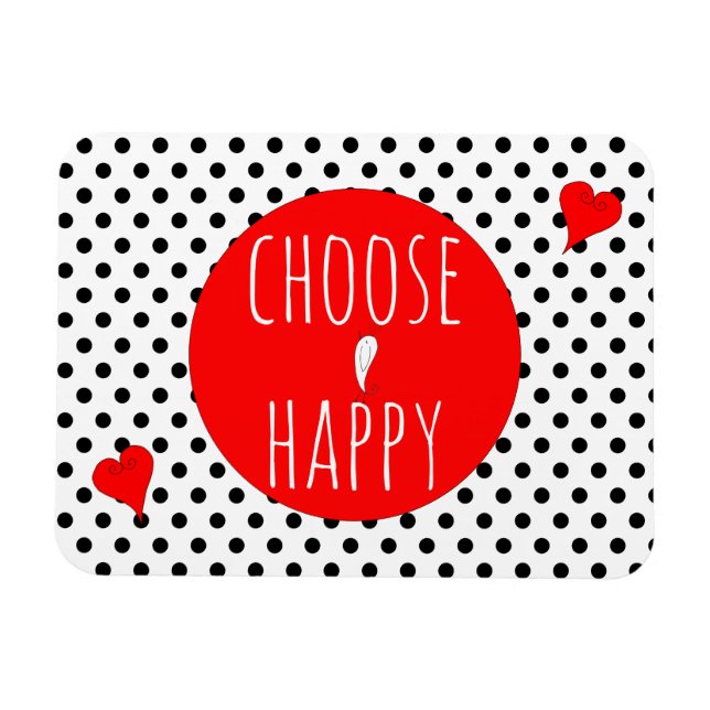 Cute and Colourful Choose Happy Magnet (Horizontal)