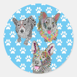 Cute and Colourful Corgi Stickers