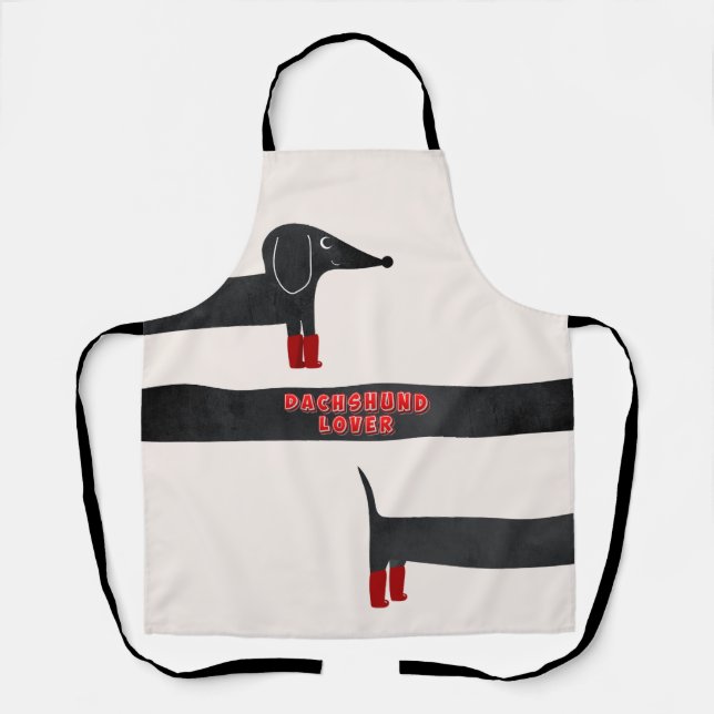 Cute and Colourful Dachshund Lover Apron (Front)