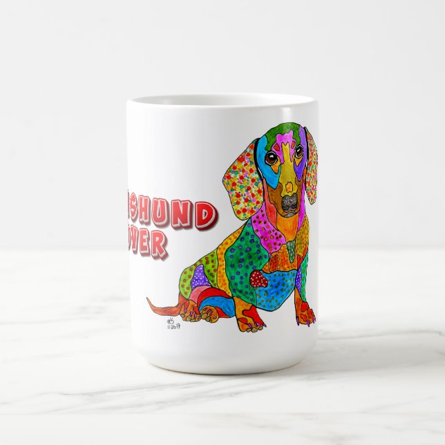 Cute and Colourful Dachshund Lover Mug (Center)