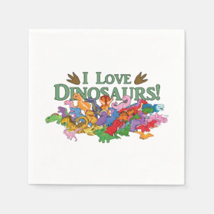 Cute and Colourful Dinosaurs Napkin