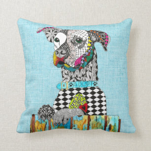 Cute and Colourful Dog Adoption Throw Pillow