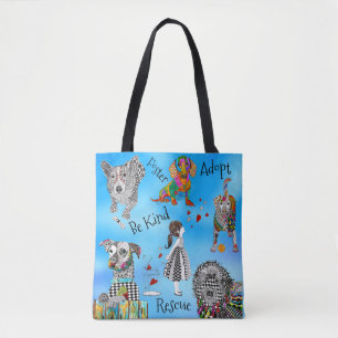 Cute and Colourful Dog and Cat Pet Adoption Tote
