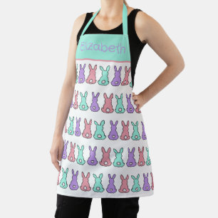 Cute and Colourful Easter Bunnies Personalised Apron