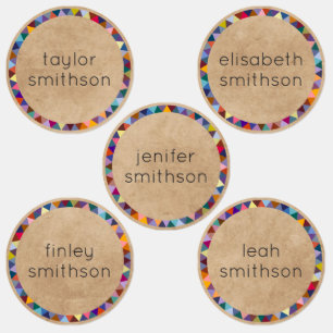 Cute And Colourful Elegant Personalised Name Schoo