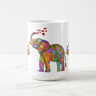 Cute and Colourful Elephant Mug