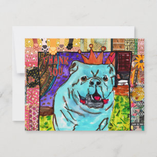 Cute and Colourful English Bulldog Greeting Card