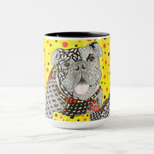 Cute and Colourful English Bulldog Mug