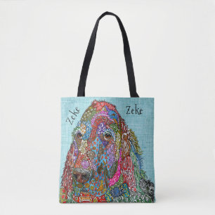 Cute and Colourful English Setter Tote Bag