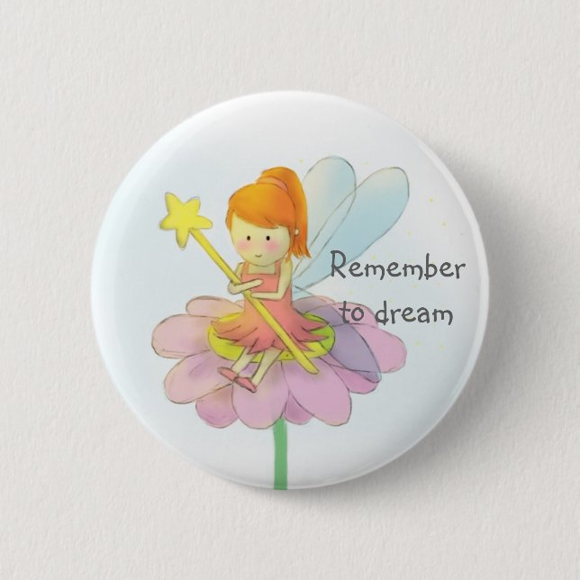 Cute and Colourful Fairy 6 Cm Round Badge (Front)