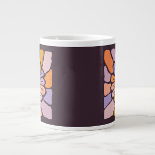 Cute and Colourful Flower Drawing-Digital Painting Large Coffee Mug