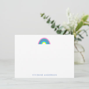 Cute and Colourful Geometric Rainbow Personalised Card
