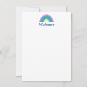 Cute and Colourful Geometric Rainbow Personalised  Thank You Card
