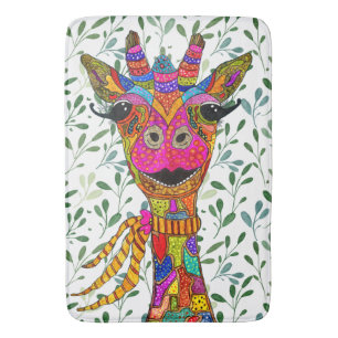 Cute and Colourful Giraffe Bath Mat