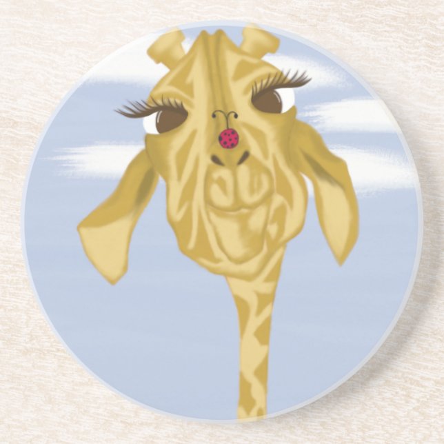 Cute And Colourful Giraffe Coaster (Front)