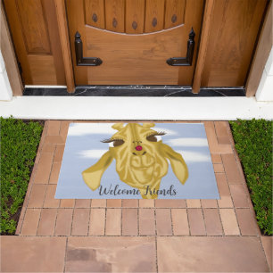 Cute And Colourful Giraffe Doormat