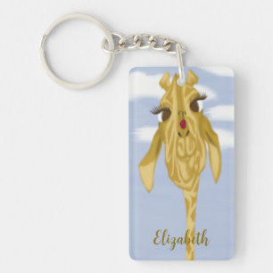 Cute And Colourful Giraffe Key Ring