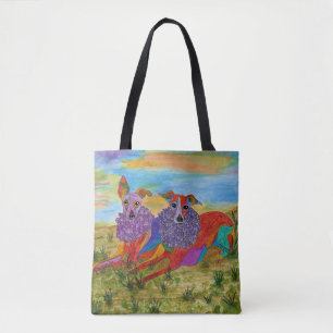 Cute and Colourful Italian Greyhound Tote Bag