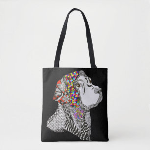 Cute and Colourful Labrador Retriever Tote Bag