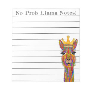 Cute and Colourful Llama Alpaca Notepad
