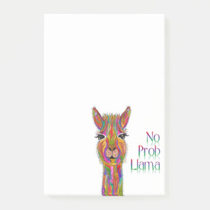 Cute and Colourful Llama Post-it Notes