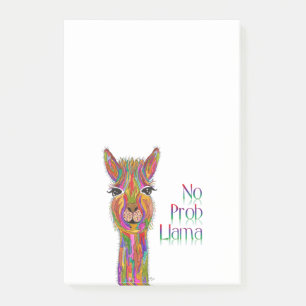 Cute and Colourful Llama Post-it Notes