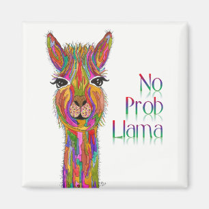 Cute and Colourful No Prob Llama Llama Magnet