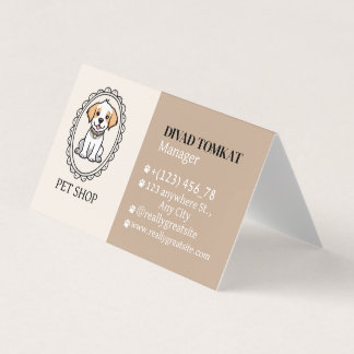 Cute and Colourful Pet Shop Business Card Design